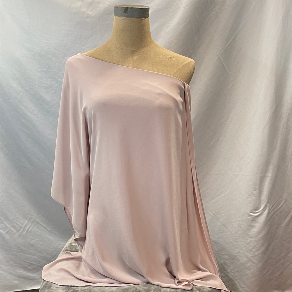 Chic One-Shoulder Blush Dress